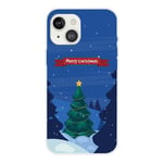 iPhone 13 Fleksibelt Plast Bagside Jul Deksel - Julenat - Pyntet juletre
