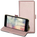 KOUYI for iPhone 8 Plus/iPhone 7 Plus Case, Premium PU Leather Wallet [Card Slots] [Magnetic Closure] [Stand Function] Flip Cover For iPhone 8 Plus/iPhone 7 Plus 5.5" (Rose Gold)
