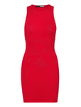 Pointelle Knit Tank Dress Designers Short Dress Red ROTATE Birger Christensen