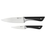 Tefal Jamie Oliver Kitchen Knives Set, 2 Pieces, The Essential Set, German Stainless Steel K267S255, Black