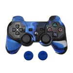 Camo-Bleu - Housse De Protection En Silicone Pour Manettes Sony Ps3/Ps2, Étui De Protection En Caoutchouc Pour Manette De Jeu Playstation 3