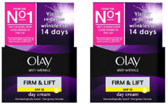 2 x Olay Anti-Wrinkle Firm & Lift Spf15 Day Cream (2 x 50ml)