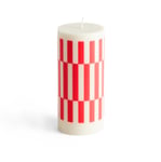 HAY Column Candle kubbelys small 15 cm Off-white-red