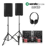 DJ Kit with Hercules Inpulse 200 MK2 Controller, VSA08BT Speakers and Headphones