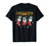 British Shorthair Cats In Christmas Sock Cat Lover Gifts T-Shirt