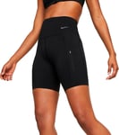 Nike Go Women s Firm-Support High-Waisted 8" Biker Shorts with Pockets dq5923-010 Størrelse M