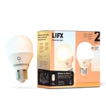 LIFX White to Warm 2-Pack, A60 1000 Lumens [E27 Edison Screw], Wi-Fi Smart LED Light Bulb, Tunable White, No bridge required, Compatible with Alexa, Hey Google, Apple HomeKit