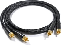 Melodika RCA (Cinch) x2 - RCA (Cinch) x2 cable 1m black
