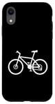 Coque pour iPhone XR VTT VTT Trail Bike Silhouette Minimaliste Cycliste Design