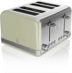 Swan Retro 4 Slice Green Toaster Large Slots ST19020GN