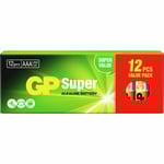 Batteri GP Batteries Alkaline AAA 12-p