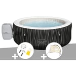 Kit spa gonflable Bestway Lay-Z-Spa Hollywood rond Airjet 4/6 places + Kit de nettoyage + Auvent