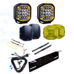 Extraljus Strands Siberia X 7 - Rund / 18 cm / 96W, 2 st - Komplett paket