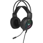 Intempo Wired LED RGB Lights Gaming Headset Headphones Retractable Microphone