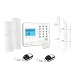 Kit Alarme Maison connectée sans Fil WiFi Box Internet et GSM Futura Blanche Smart Life- Lifebox - KIT4