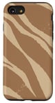 Coque pour iPhone SE (2020) / 7 / 8 Joli motif imprimé zèbre marron et beige