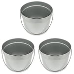 Coral 73711 Endurance Galvanised Metal Paint Kettle Container with Metal Handle for Paints and Paste 2.5 Litre, Silver (Pack of 3)