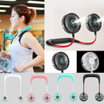 Rechargeable Hand Free Neckband Hanging Cooling Spray Fan B Black