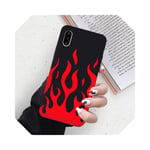 Artistic Personality Flame Soft Silicone Phone Case For iPhone 11 Pro XS MAX XR X 8 7 Plus Black Fire Pattern Back Cover Shell-Beige-For iphone XS Max