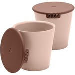 BIBS Cup Set Kop med låg Blush 2 stk.
