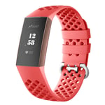 Fitbit Charge 3 Sport Silicone Strap Red