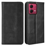 SKALO Motorola Moto G84 5G Embossed Premium Plånboksfodral - Svart Svart