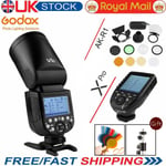 Godox V1-C Round Head Camera Flash Xpro-C Trigger AK-R1 Accessories Kit fr Canon