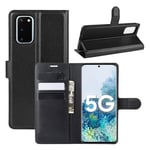 Portefeuille pour SAMSUNG Galaxy S20 FE Simili-cuir Rabat Protection (NOIR) - Neuf