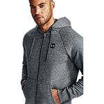 Under Armour Men RIVAL FLEECE FZ HOODIE, Men’s running hoodie with loose fit, comfortable and warm hooded jumper for men