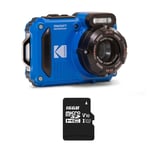 KODAK Pixpro Pack WPZ2 + 1 carte SD Kodak - Compact 16M Pixels, étanche à 15m, Anti-Choc, Video 720p, Ecran LCD 2,7 - Batterie Li-ion - Bleu - Bleu