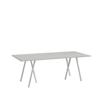 HAY - Loop Stand Table with Support Grey 200 x 92,5 cm - Grå - Matbord