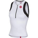 Castelli Free Women's Tri Singlet - White / Black XLarge White/Black