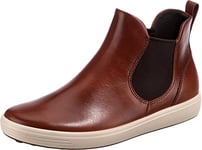 ECCO Women's Soft 7 Chelsea Boots, Cognac, 7 UK