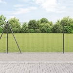 Stängselposter Set av 104 Grå Betong, Metall 3.2 x 3.2 x 78.5 cm