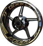 Motorcycle Rim Rim Sticker F2 for Suzuki GSX-R 1000 (Gold)