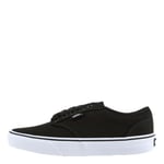 Vans Men's Atwood Low-Top Sneakers, Black Canvas Black White, 8.5 UK