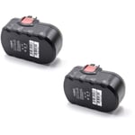 Vhbw - 2x NiMH batterie 3000mAh (18V) pour outil électrique outil Powertools Tools Bosch gst 18 v, psb 18 ve 2, psr 18 VE-2