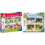Ravensburger Cocomelon - 4 in Box (12, 16, 20, 24 Pieces) Jigsaw Puzzles for Kids Age 3 Years Up & The Gruffalo 4 in Box (12, 16, 20, 24 Pieces) Jigsaw Puzzles for Kids Age 3 Years Up