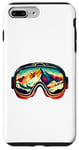 Coque pour iPhone 7 Plus/8 Plus Lunettes de ski rétro, snowboard vintage, cool skieur
