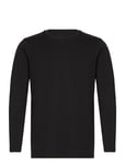 Men's O-Neck L/S T-Shirt, Cotton/Stretch Tops T-shirts Long-sleeved Black NORVIG