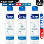 Sanex Dermo Extra Control Antiperspirant Deodorant Spray 250ml Pack of 3