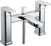 Bath Shower Mixer Tap Chrome Finish Includes Shower Wand And Hose |Vigel