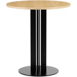 Scala Café Table H75 Ø60 cm Oak Bistrobord, Laget av eik 70 cm Svart, Sort