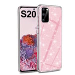 AROYI Samsung Galaxy S20 case, Samsung Galaxy S20 Clear Liquid Crystal Glitter Cover, Transparent TPU Bumper Silicone Sparkle Bling Case for Samsung Galaxy S20 4G 5G