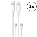 2-pack 2m Lightning-kabel för laddning och dataöverföring