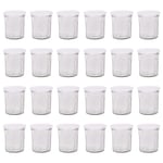 Argon Tableware Glass Jam Jars with Lids - 185ml - Pack of 24