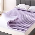 Best Price Mattress Surmatelas en Mousse à mémoire de Forme de 5,1 cm avec Infusion de Lavande apaisante, certifié CertiPUR-US, lit Double