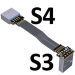 100cm S3-S4 Câble ruban USB 3.0 , Extension plate blindage EMI FPC, connecteur haut et bas, longueur Nipseyteko