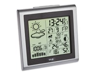 Tfa-Dostmann 35.1145.54, Silver, Inomhushygrometer, Inomhustermometer, Utomhushygrometer, Utomhustermometer, Barometer, Hygrometer, Regn, Termometer, Barometer, Hygrometer, Termometer, Plast, 20 - 95%