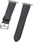 Peter Jäckel Bracelet de montre en cuir pour Apple Watch 44 mm (Series 4/5) / 42 mm (Series 1/2/3) Noir